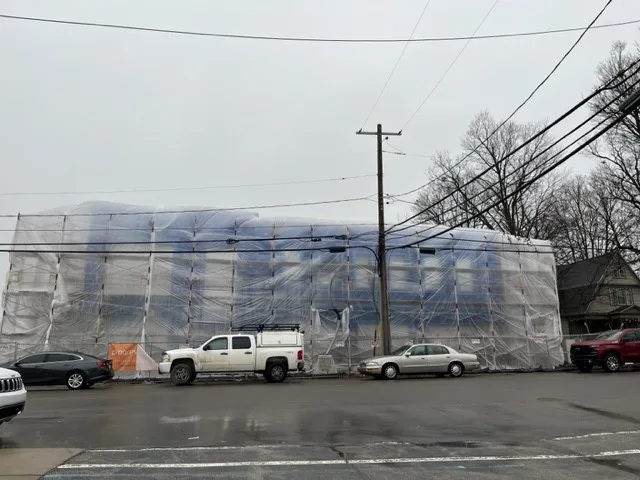 New building under construction.